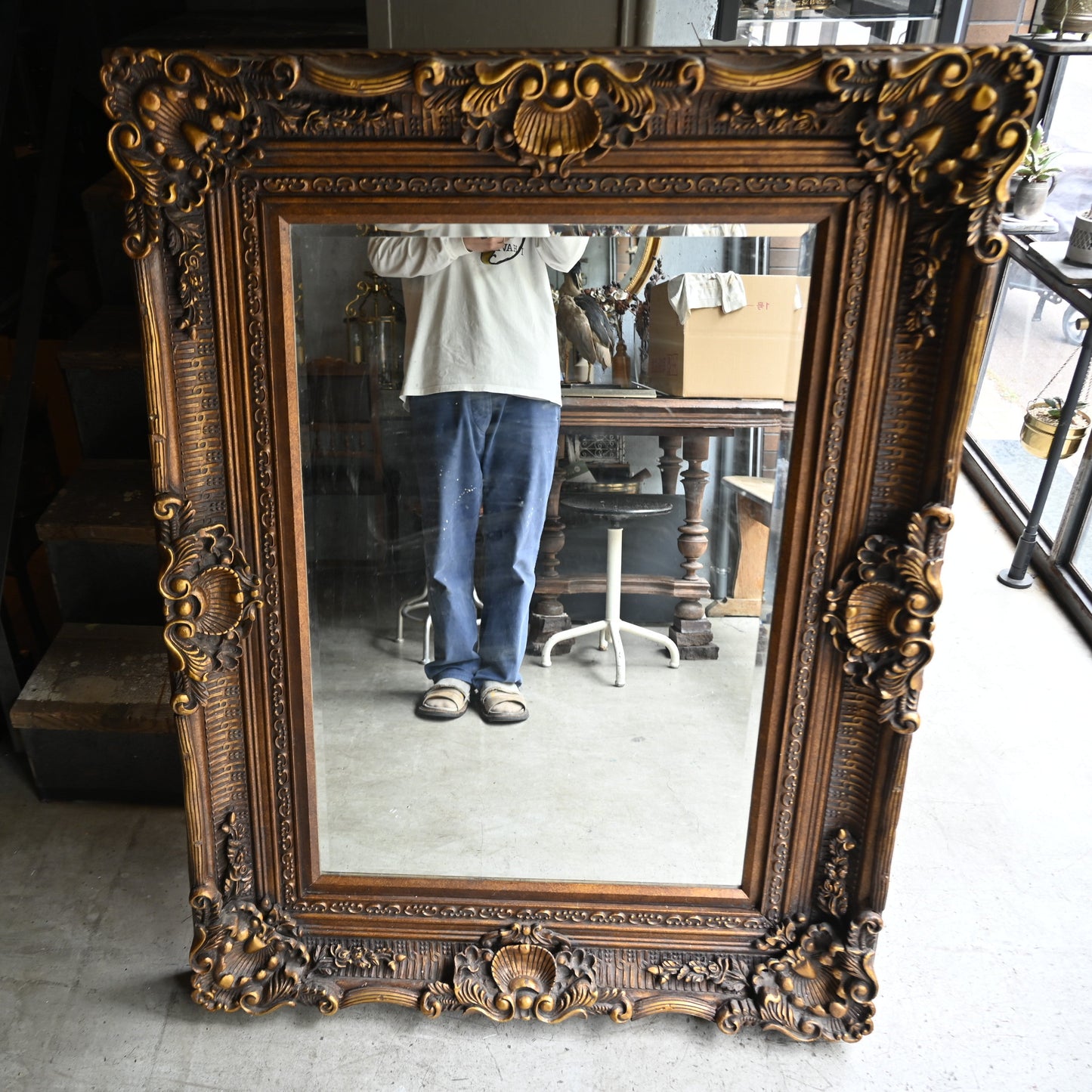 Antique Mirror Art Nouveau style   R-0309