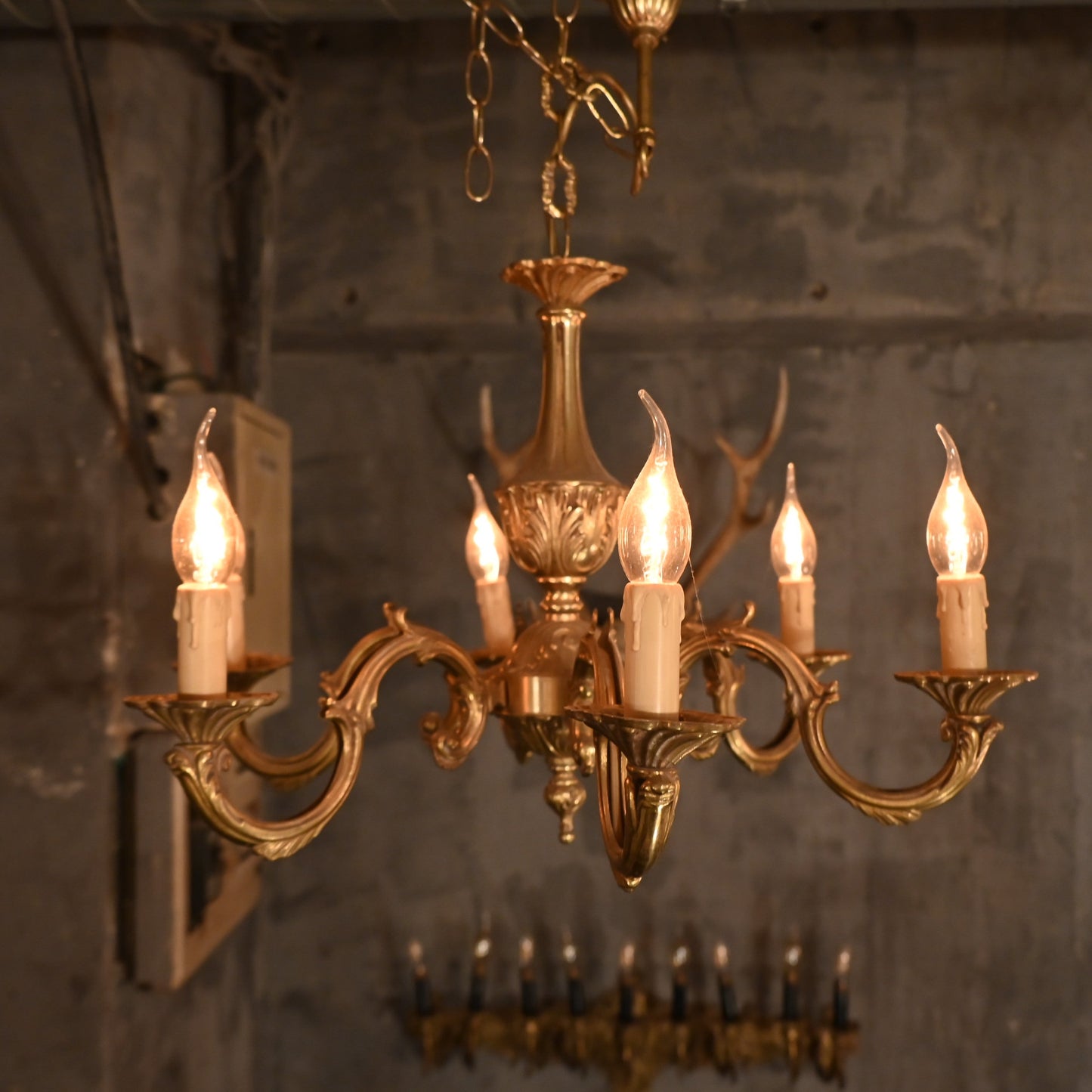 Brass Chandelier（6灯）｛R-00408｝