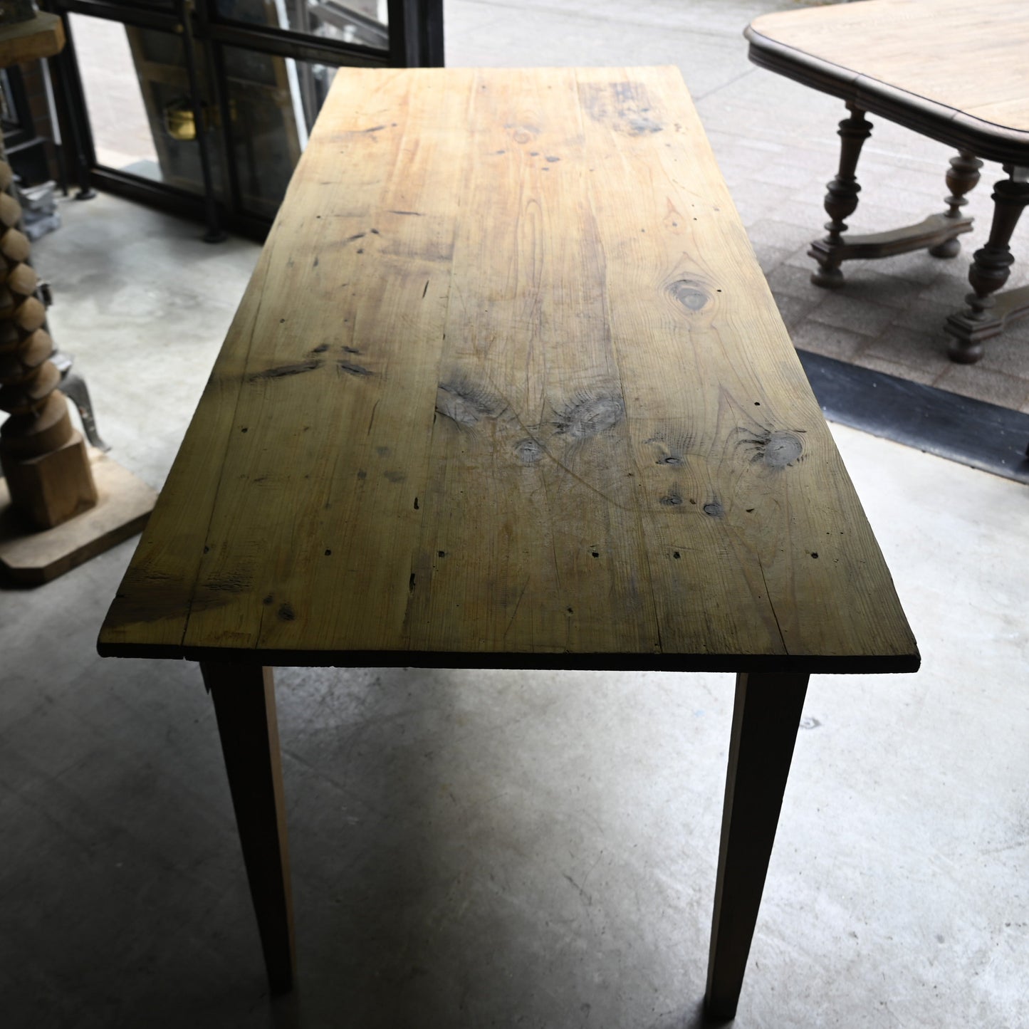 Wood long table {R-00105}