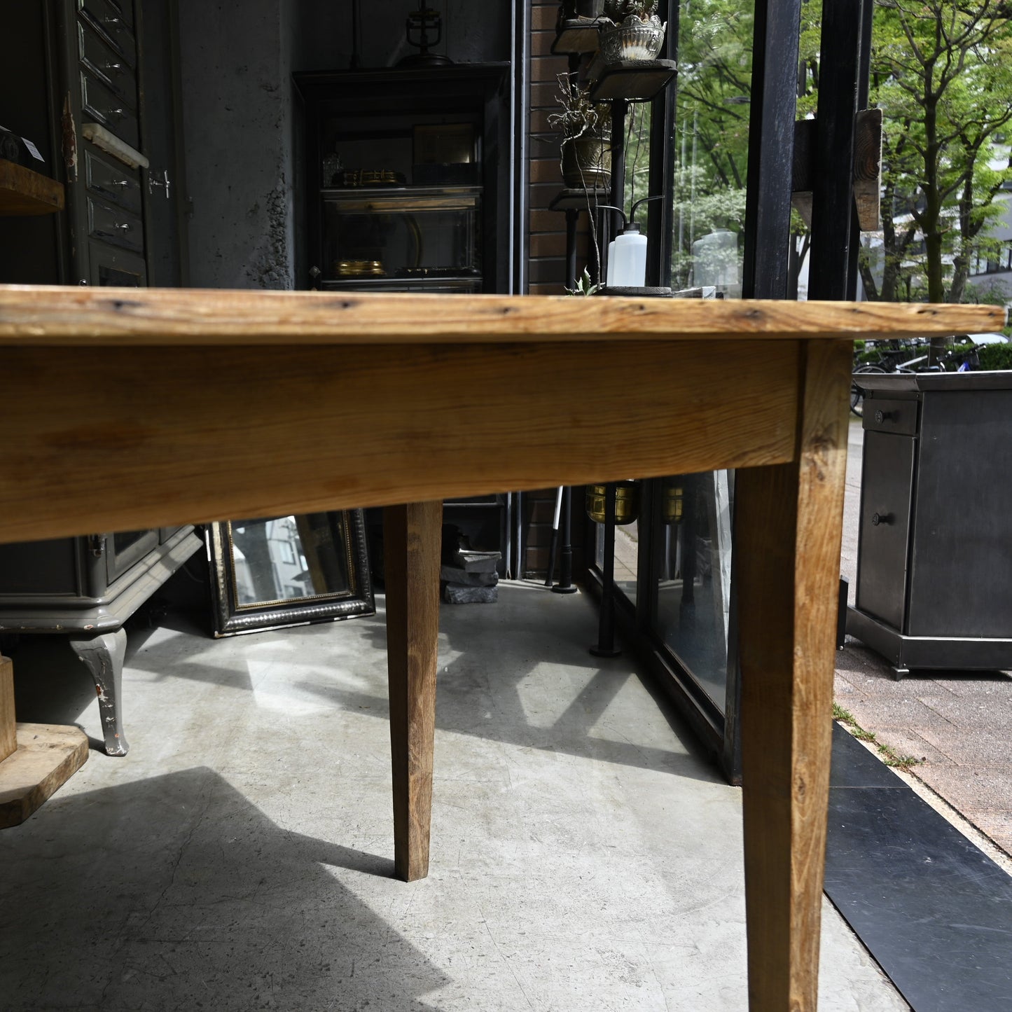 Wood long table {R-00105}
