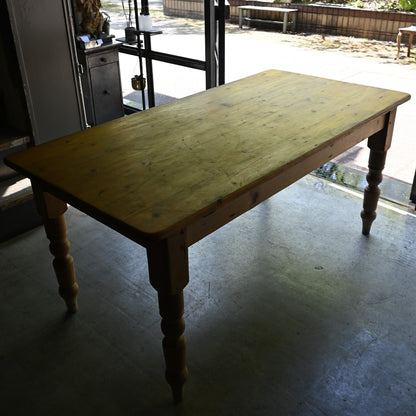 Pine wood long table {R-00106}