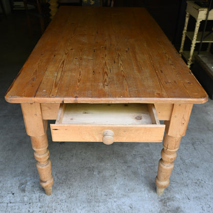 Pine wood long table {R-00106}