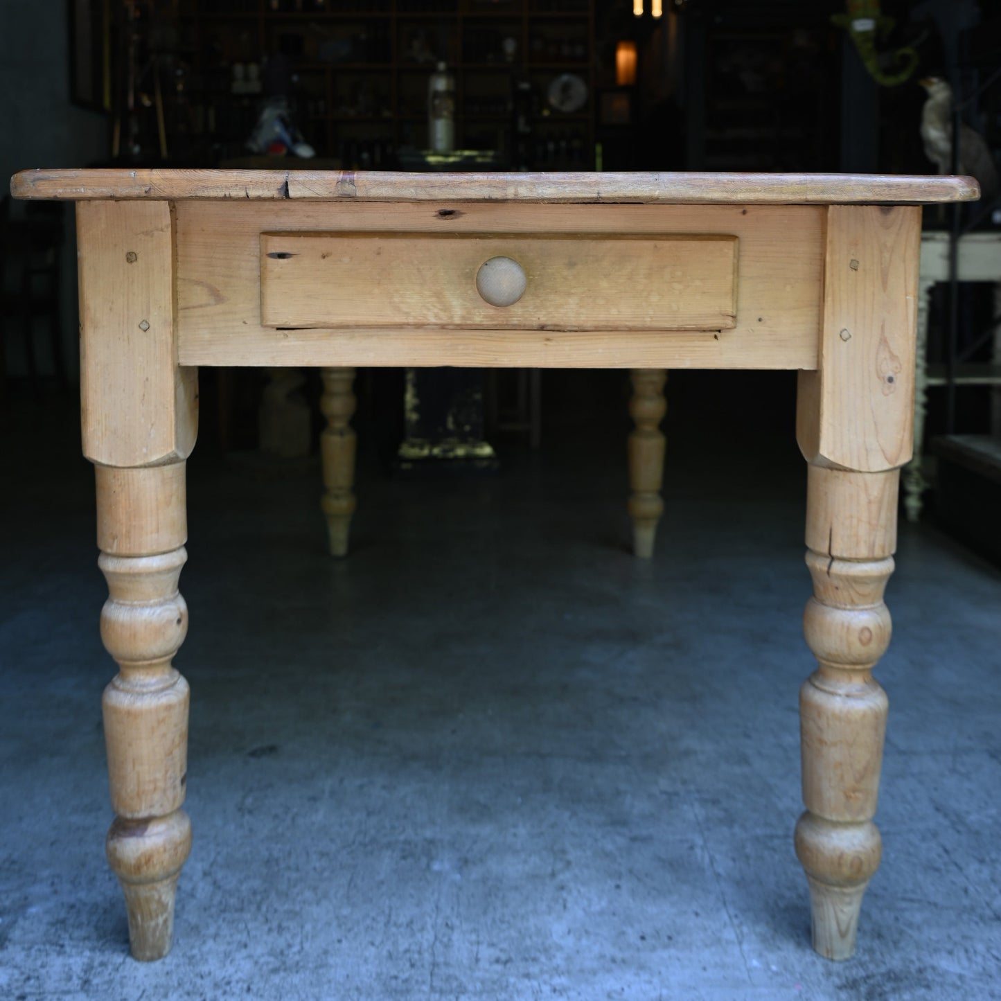 Pine wood long table {R-00106}