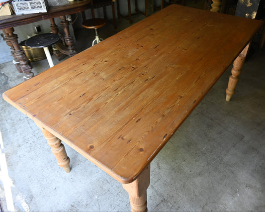 Pine wood long table {R-00106}