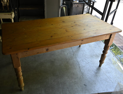 Pine wood long table {R-00106}