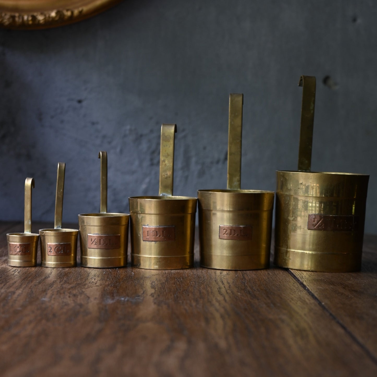 Antique Brass Measuring Cup Set｛R-01129｝