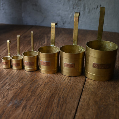 Antique Brass Measuring Cup Set｛R-01129｝