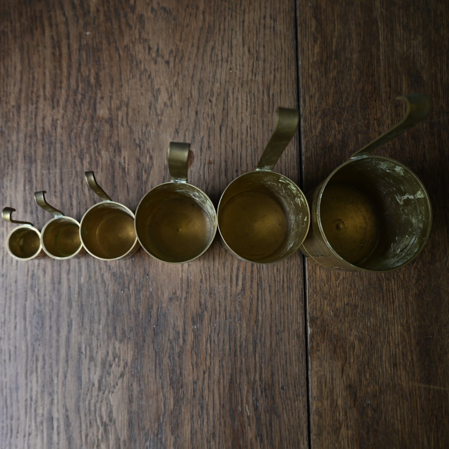 Antique Brass Measuring Cup Set｛R-01129｝