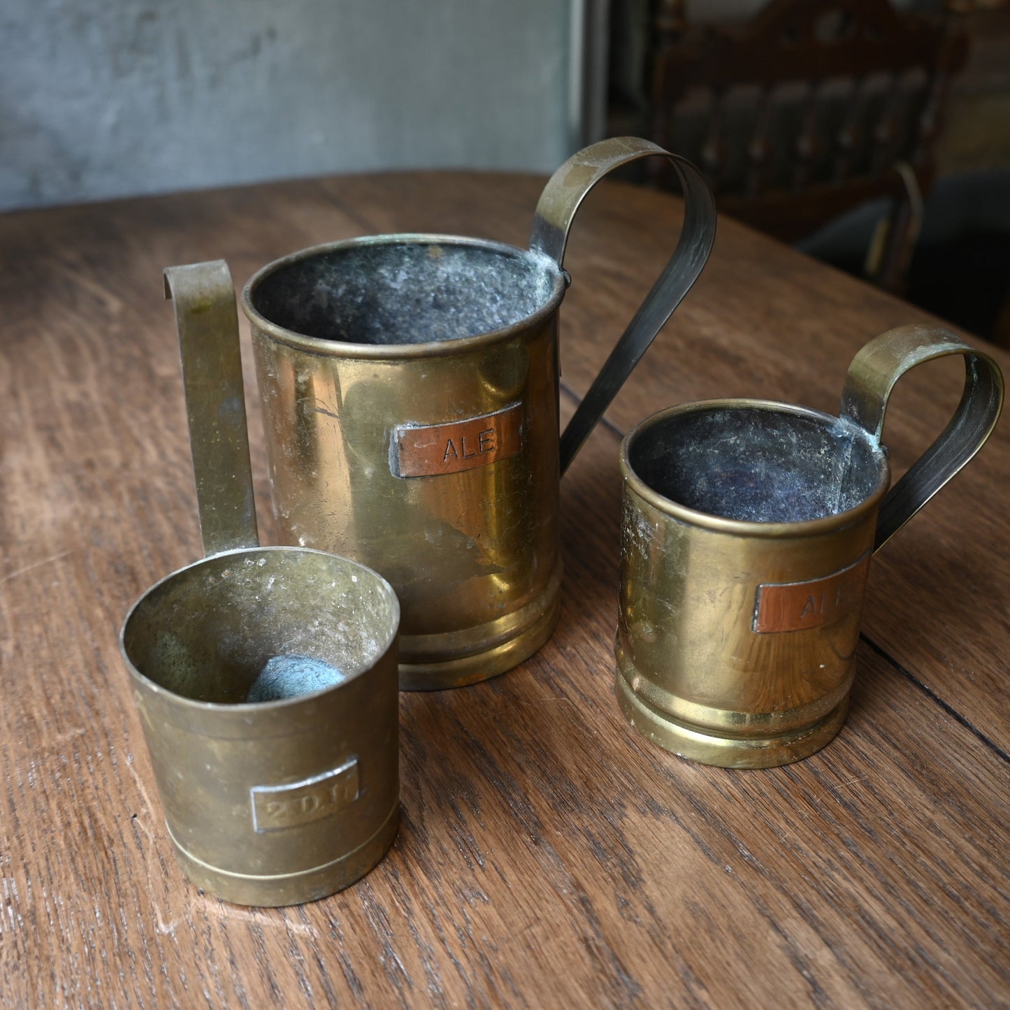 French Brass Ale Tankard Planter set｛R-01130｝