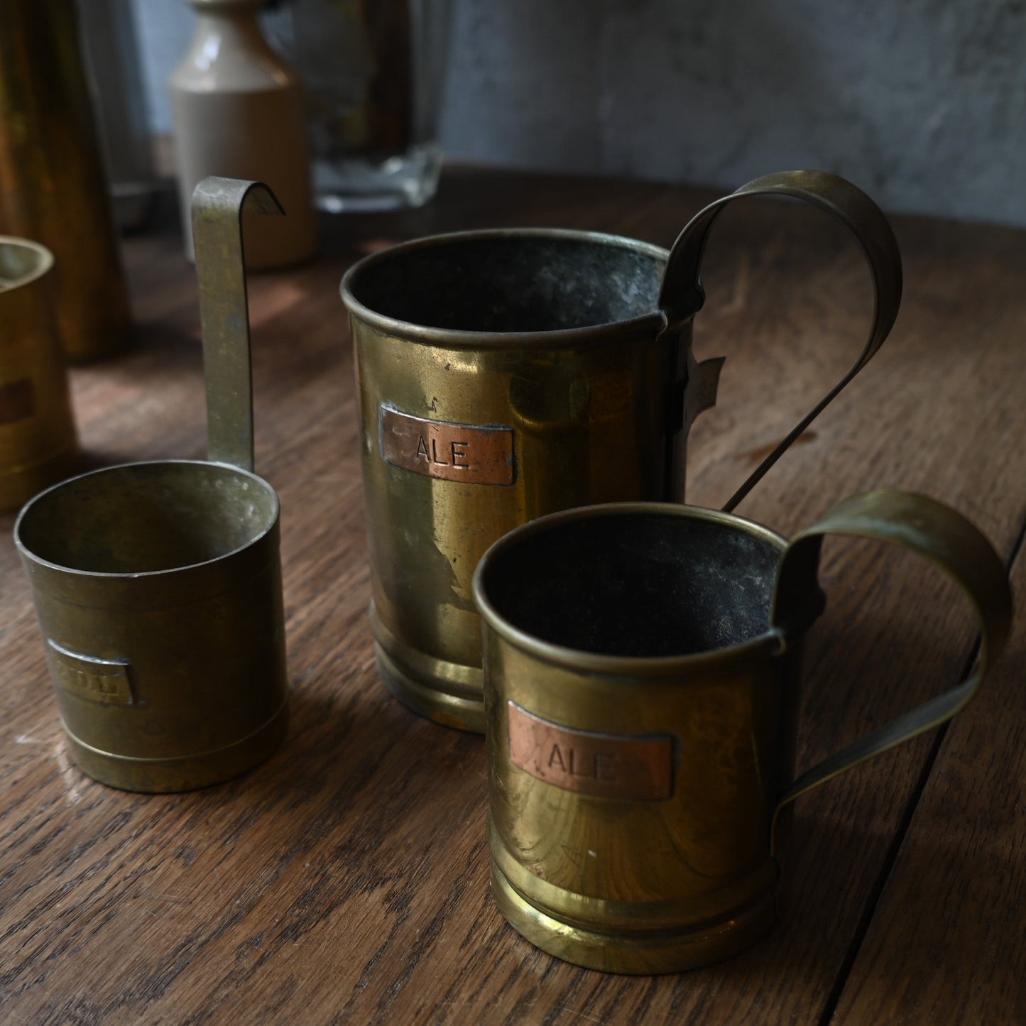 French Brass Ale Tankard Planter set｛R-01130｝