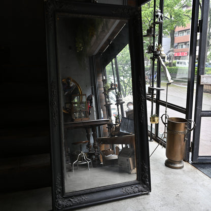 Antique Mirror Black paint Art deco style   R-0310