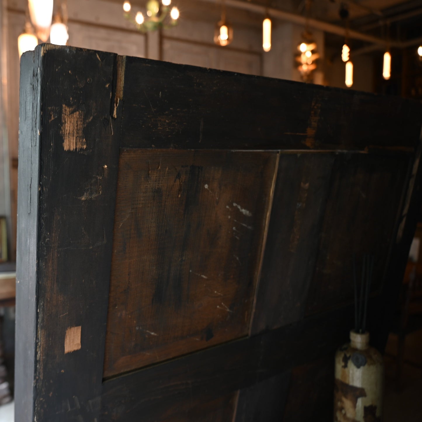 Antique Mirror Black paint Art deco style   R-0310