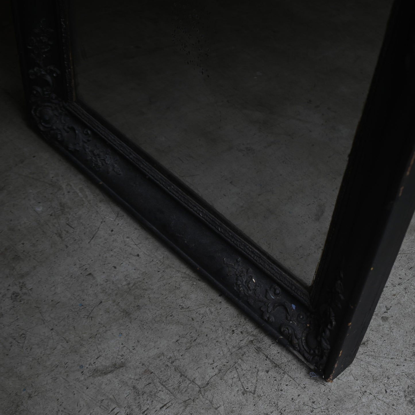 Antique Mirror Black paint Art deco style   R-0310