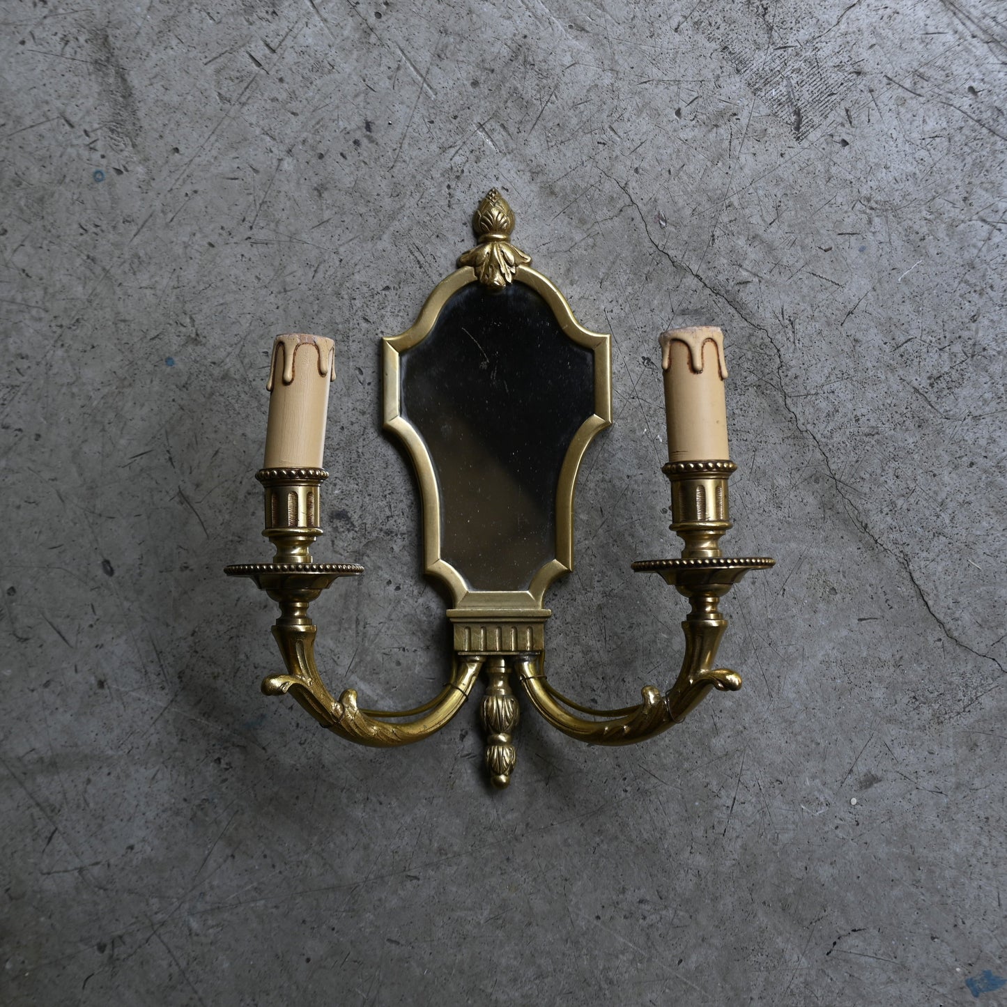 Antique wall mirror lamp（2灯）｛R-00414｝