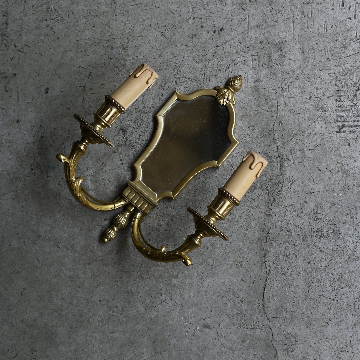 Antique wall mirror lamp（2灯）｛R-00414｝