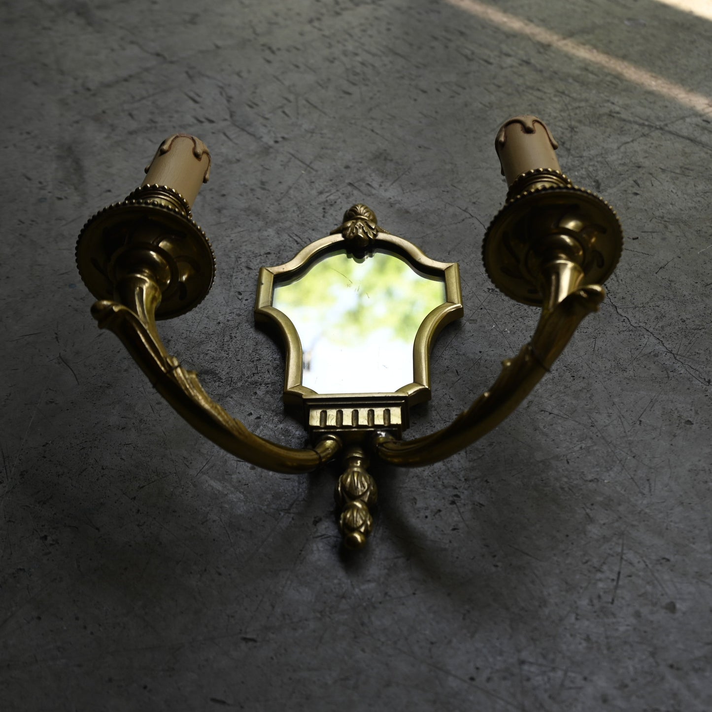 Antique wall mirror lamp（2灯）｛R-00414｝