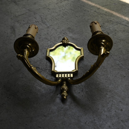 Antique wall mirror lamp（2灯）｛R-00414｝