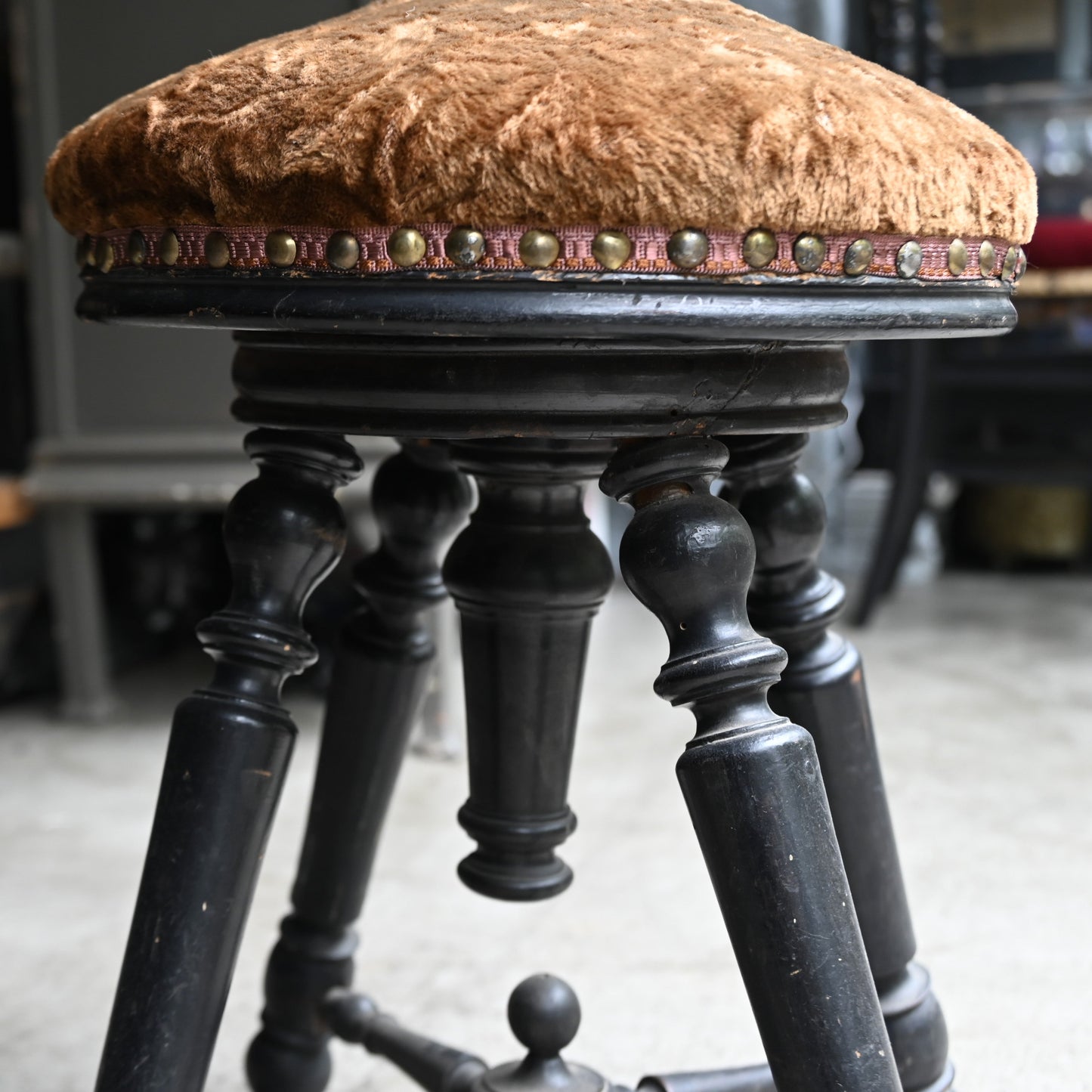 Napoléon III Style Black stool｛RF-00504｝