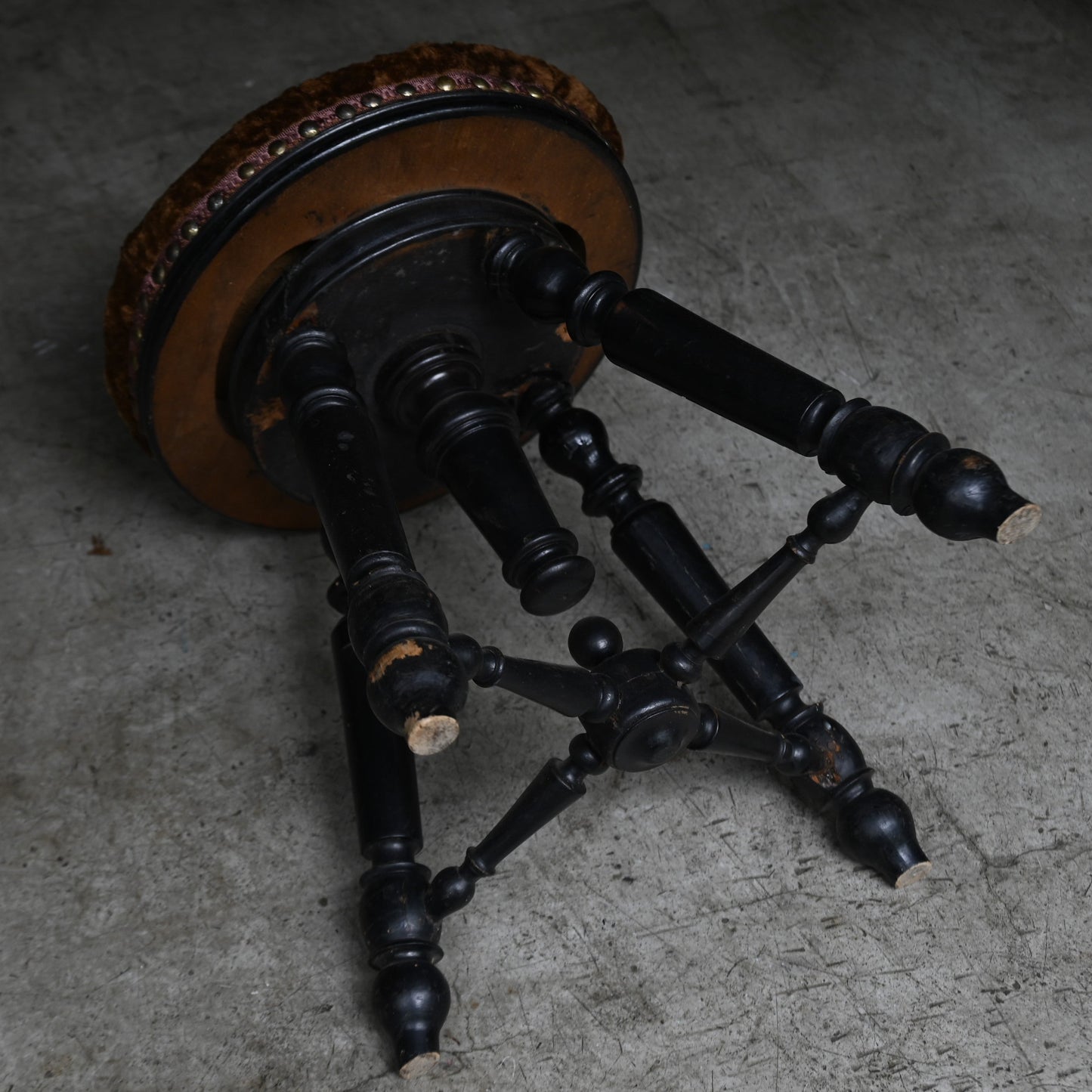 Napoléon III Style Black stool｛RF-00504｝