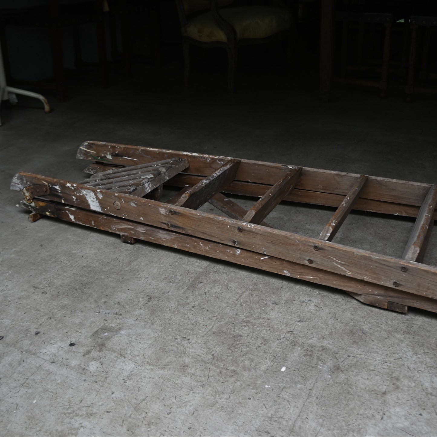 Paint shabby Wood Ladder｛RF-00216｝