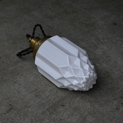 Milk Glass Art Deco Style Lamp｛RF-00804｝