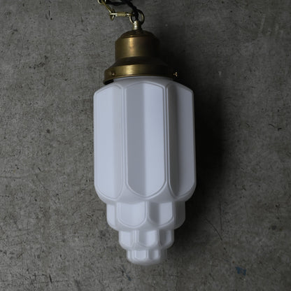 Milk Glass Art Deco Style Lamp Large｛RF-00806｝