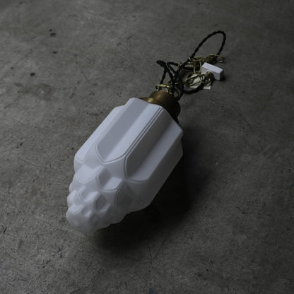 Milk Glass Art Deco Style Lamp Large｛RF-00806｝