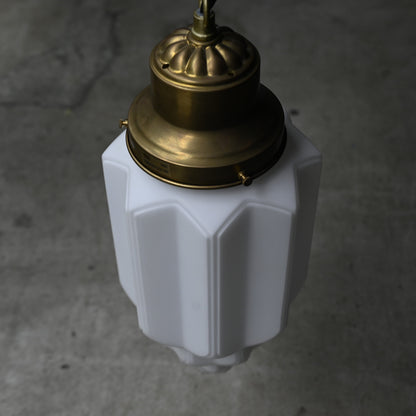 Milk Glass Art Deco Style Lamp Large｛RF-00806｝