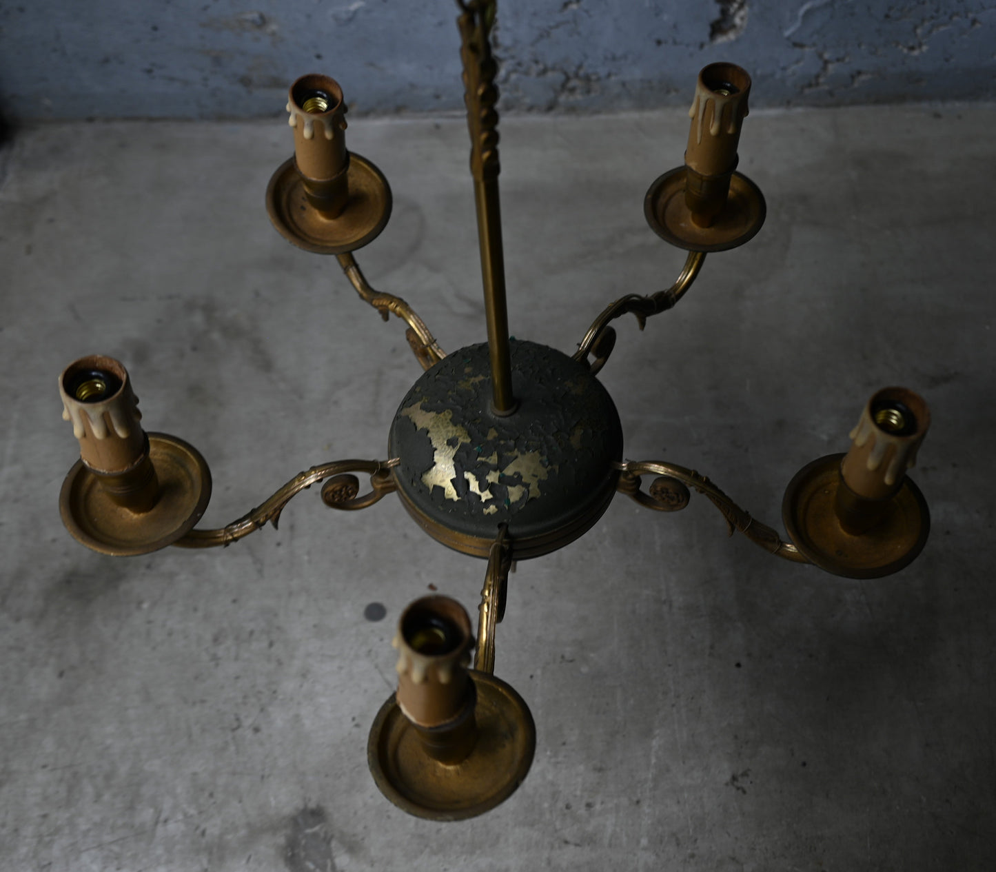 Antique Brass chandelier（5灯）｛RF-00716｝