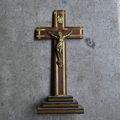 Brass Cross Christ Figure ｛ RB-00219 ｝