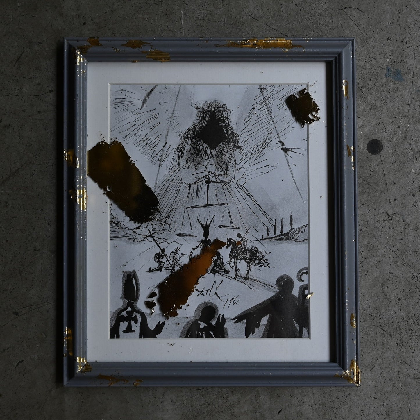 Collage art "Salvador Dalí&Gala"（Curios）｛RM-00115｝