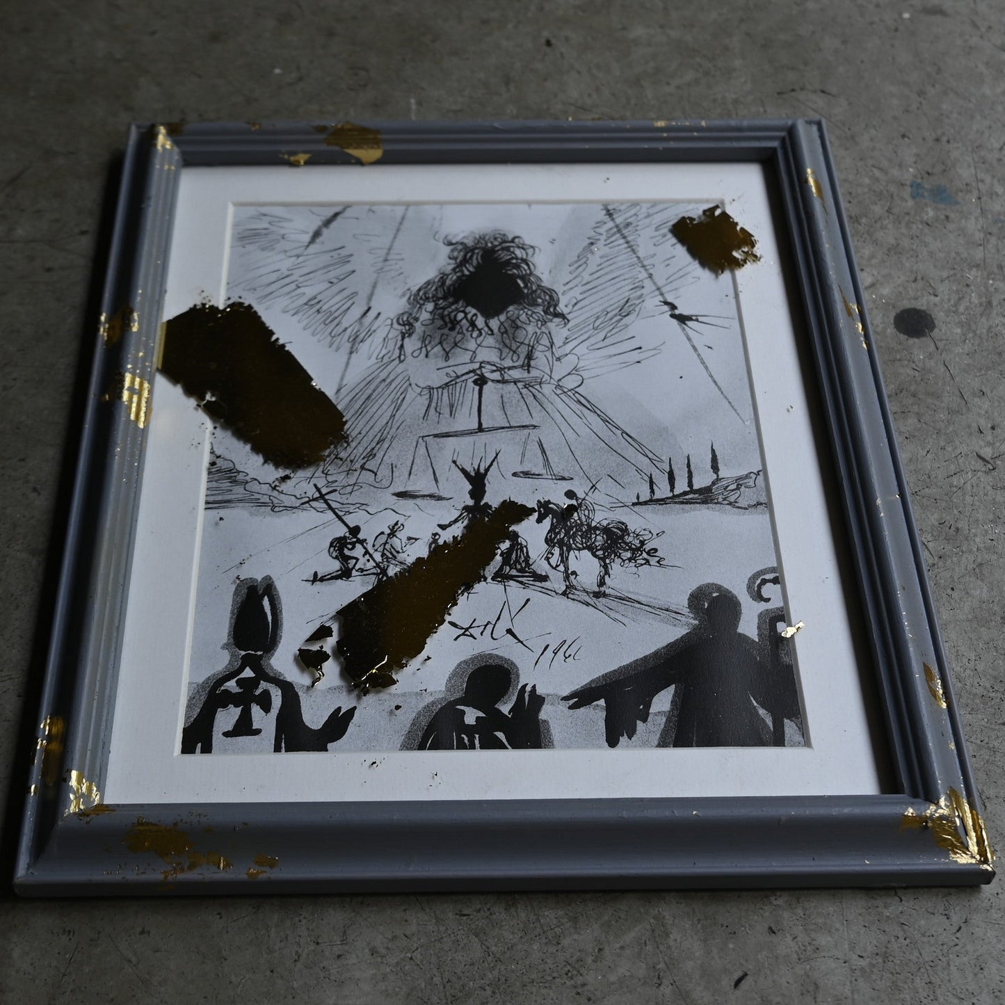 Collage art "Salvador Dalí&Gala"（Curios）｛RM-00115｝