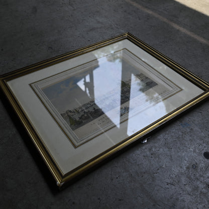Antique gold frame "Harbor View Print"｛ RB-00512 ｝