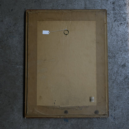 Woodblock print Gold frame "Clown" ｛RB-00516｝