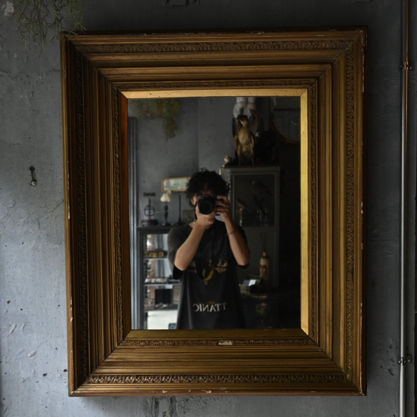 Antique Gold Square Mirror ｛RF-00608｝