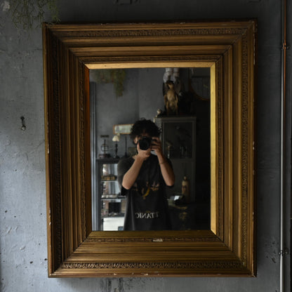 Antique Gold Square Mirror ｛RF-00608｝