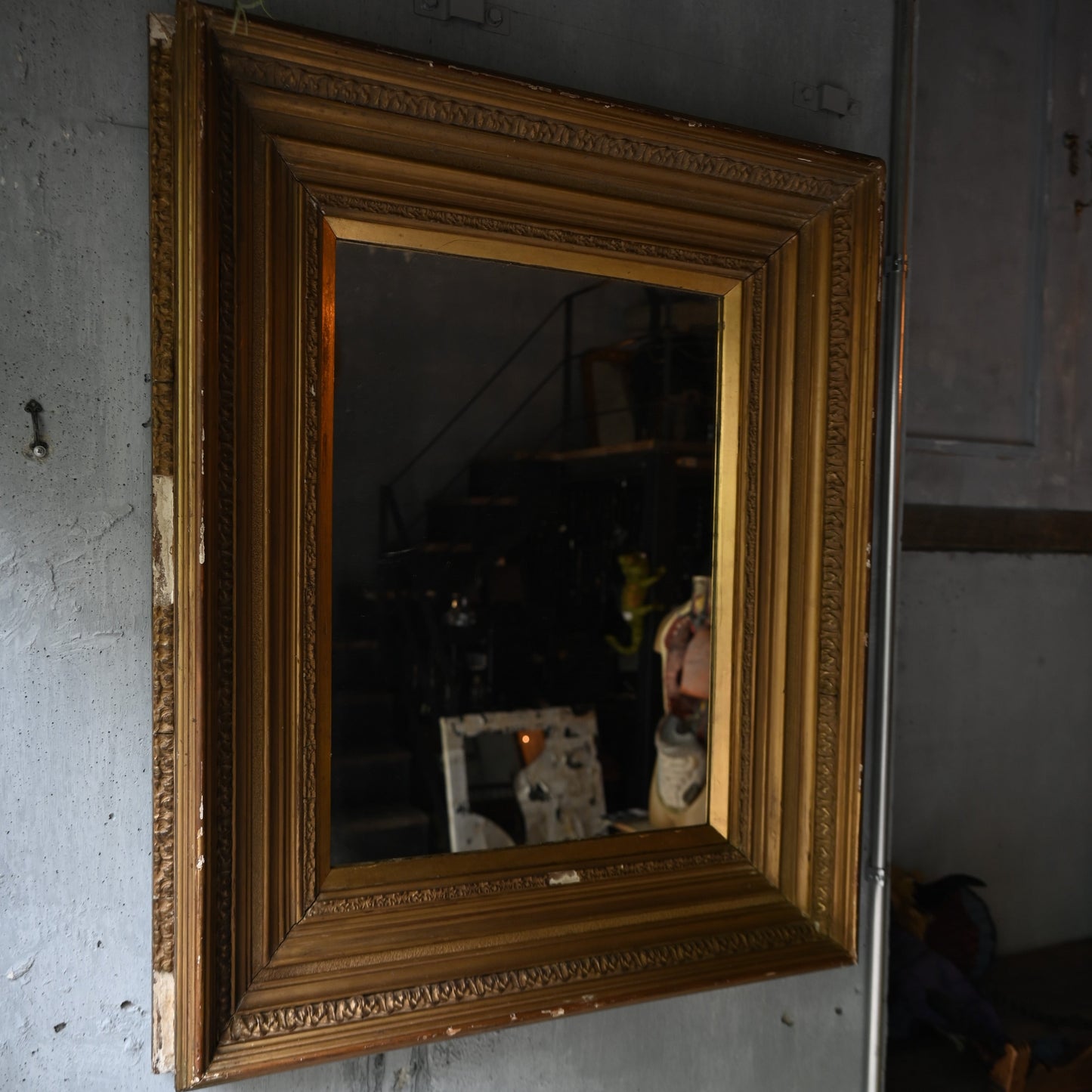 Antique Gold Square Mirror ｛RF-00608｝