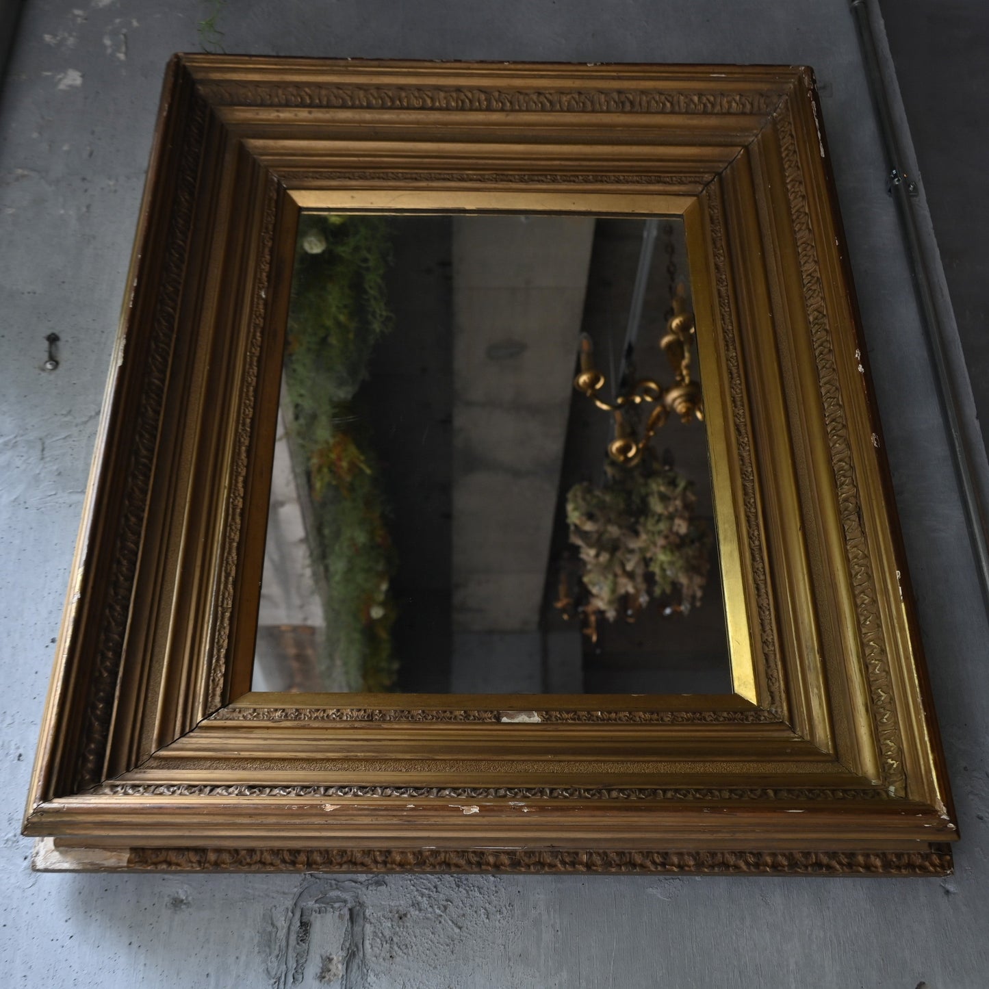 Antique Gold Square Mirror ｛RF-00608｝