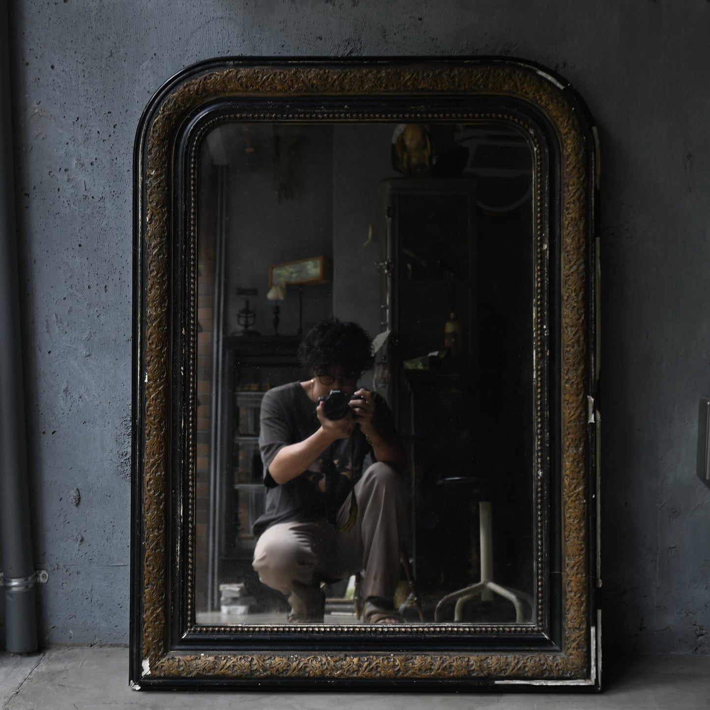 Antique Mirror Napoleon Ⅲ Style｛RF-00607｝