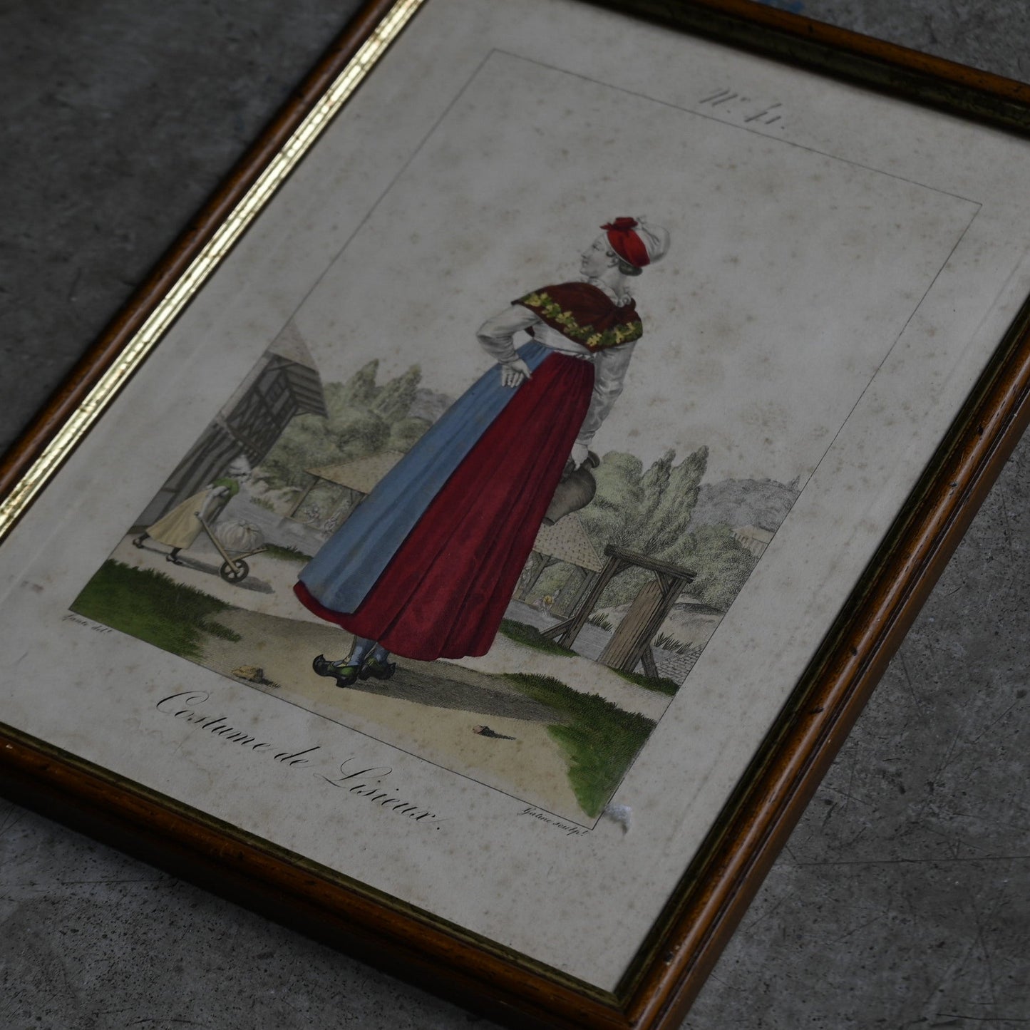 Fashion Plate Print Wooden Frame｛RB-00520｝