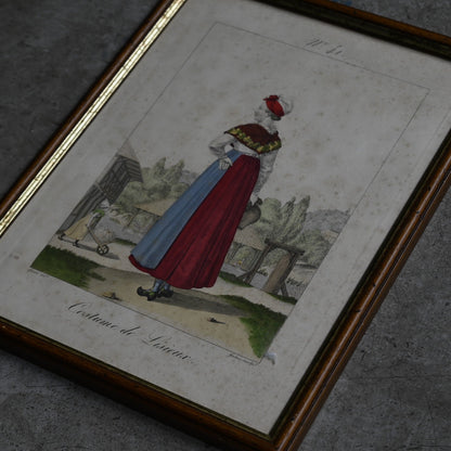 Fashion Plate Print Wooden Frame｛RB-00520｝