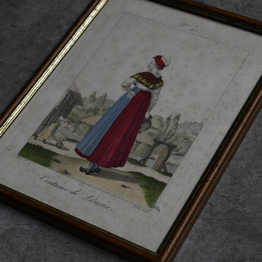 Fashion Plate Print Wooden Frame｛RB-00520｝