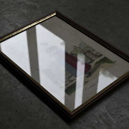 Fashion Plate Print Wooden Frame｛RB-00520｝