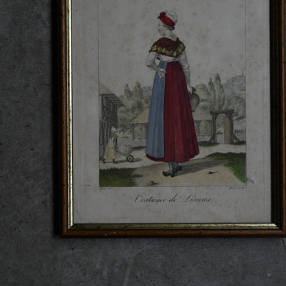 Fashion Plate Print Wooden Frame｛RB-00520｝
