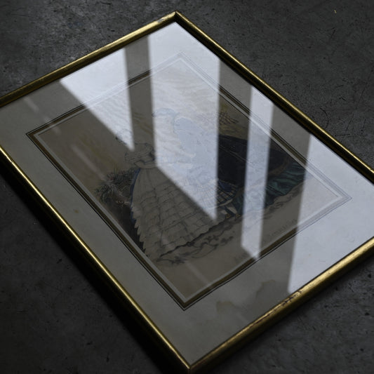Fashion Plate Print Metal Gold Frame｛RB-00521｝