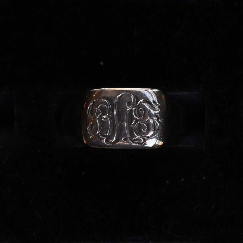 Signet Ring "1888s 9k "｛RM-00250｝