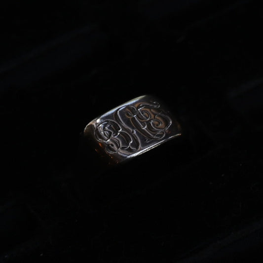 Signet Ring "1888s 9k "｛RM-00250｝