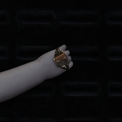 10k Signet Ring "M" ｛RM-00303｝