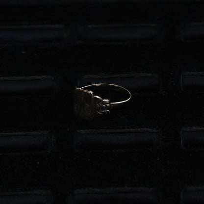 10k Signet Ring "M" ｛RM-00303｝