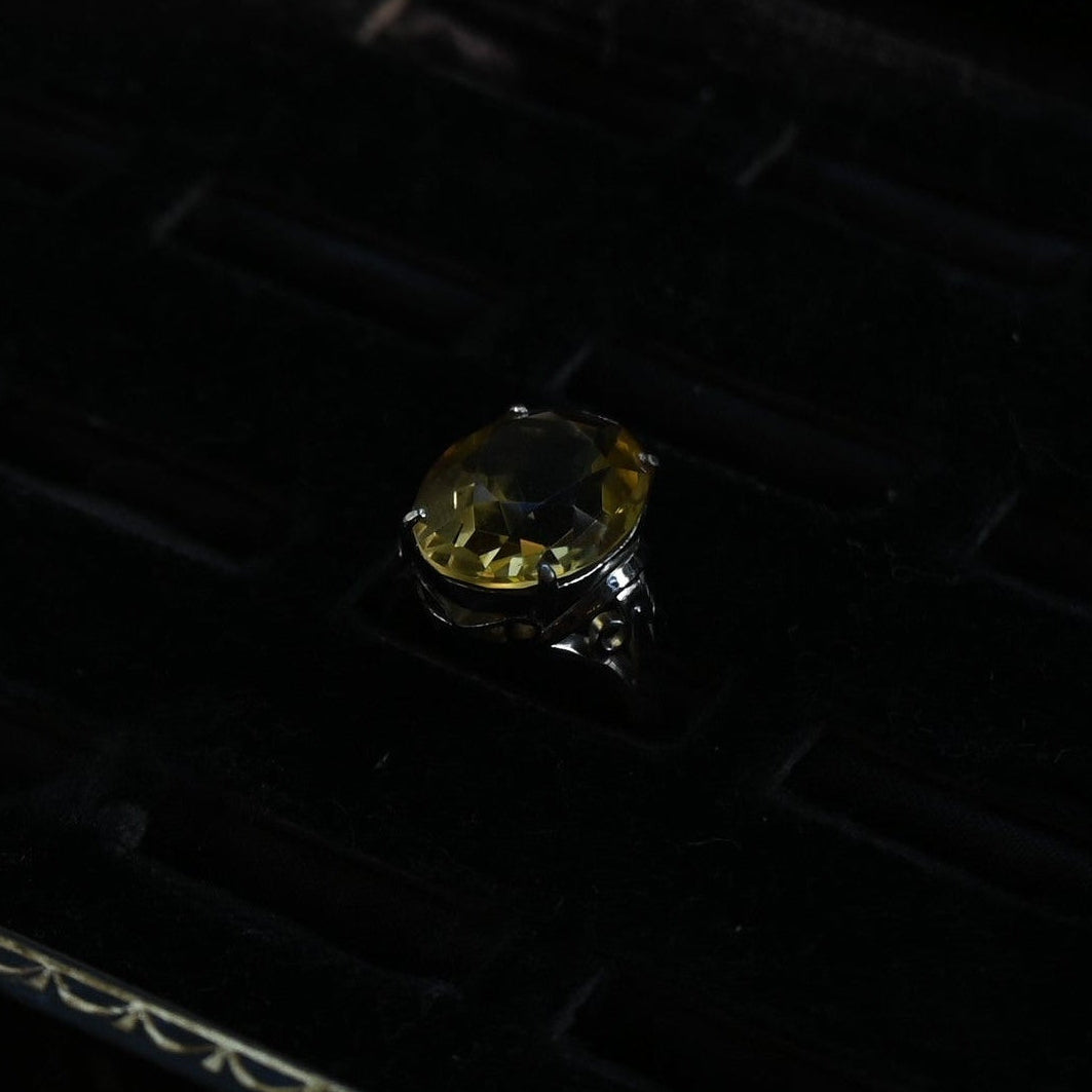 Vintage Ring 10K "Citrine" ｛RM-00305｝